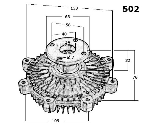 JAPANPARTS JPVC-502 Giunto Visc Pajero 90>00 2.5 Td