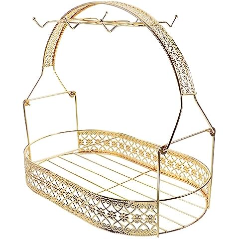 Kichvoe Wrought Iron Mug Holder Rack Cover