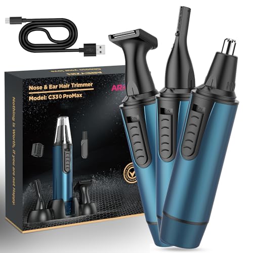 AREYZIN Nose Trimmer for Man 3-in-1 Multipurpose Nose Hair Remove...