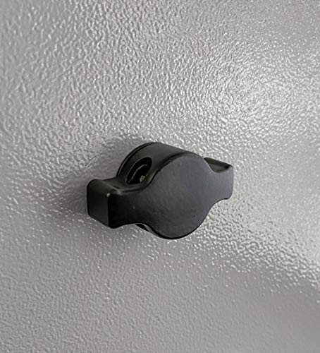 Image of Black Zink Steel Cam Latch Lock - for Padlock 8mm Shackle - Grip 1 inch inch - NEMA 4, IP65 Dust Tight Waterproof - RV Camper Truck Mailbox Pickup Cabinet - Southco E5-31