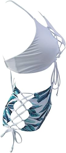 Miniatura 6 de Bikini africano sin espalda para mujer, traje de baño tankini de cintura alta, traje de baño con correa