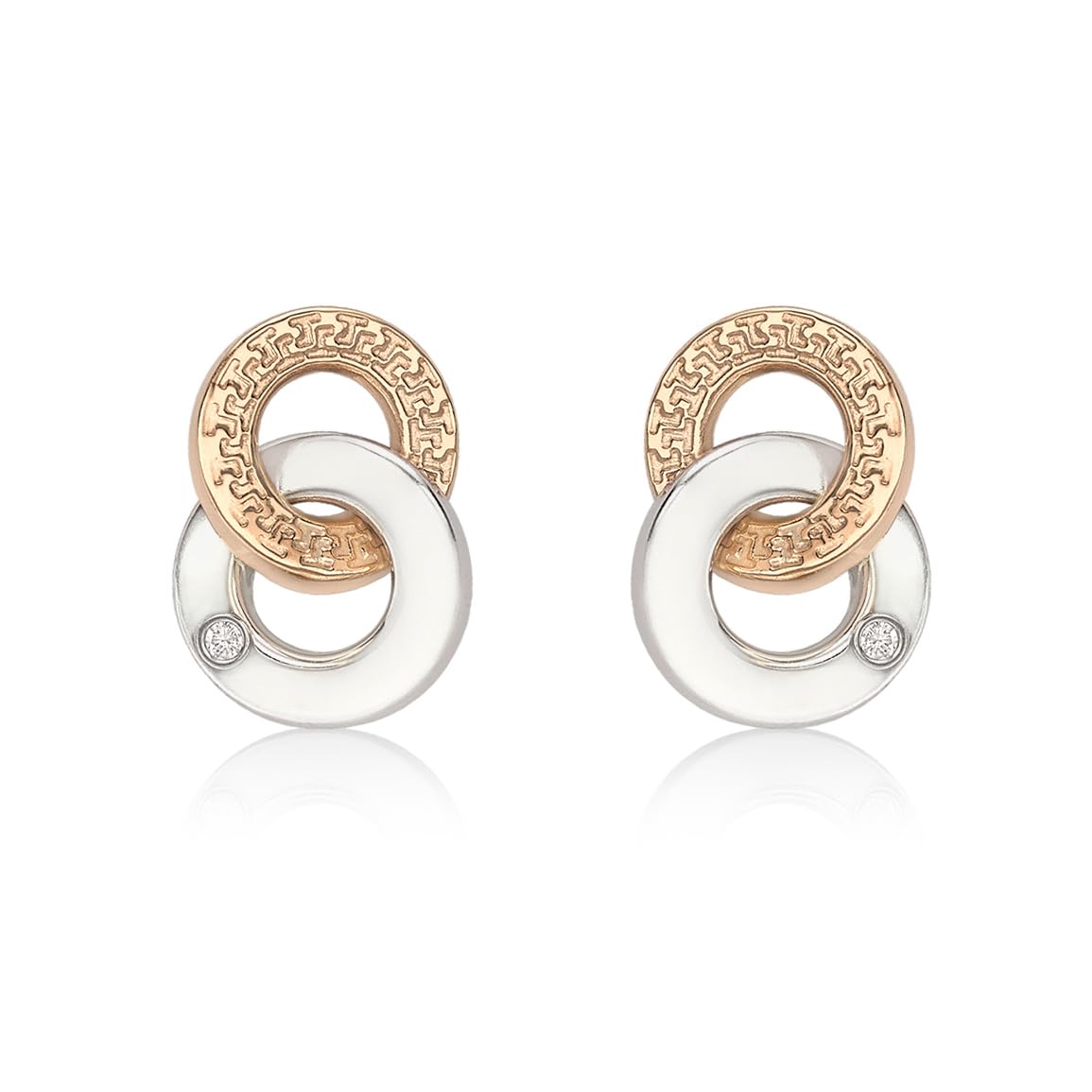 Orecchini con 2 fiorellini in oro giallo 18kt