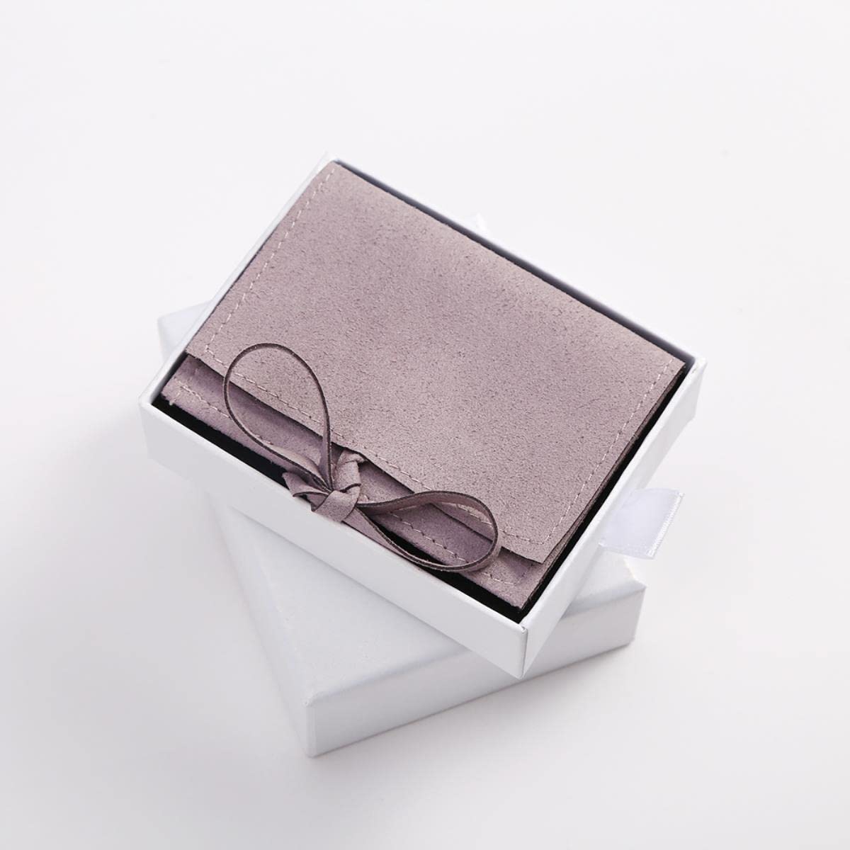 Mikrofaser-Samtbeutel, Schmuckbeutel, Beutel für Ohrringe, Halskette, Weihnachtsschmuck, Hochzeitsgeschenk, Paket, personalisierbar, 10 Stück, 8 x 6 cm
