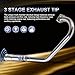 SJVLXHI 3 Stage Exhaust Header Pipe For Coleman Powersports CT200U BT200X CT200u-ex,212cc 196cc/6.5HP Go Kart and Gas Mini Bike
