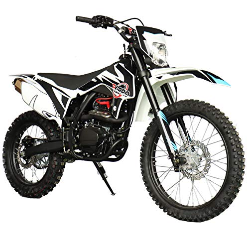 X-PRO 250cc Dirt Bike with LED Light Zongshen Engine Pit Bike Gas Dirt Bikes Adult Dirt Pitbike 250cc Gas Dirt Pit Bike, Big 21"/18" Wheels! (Black)