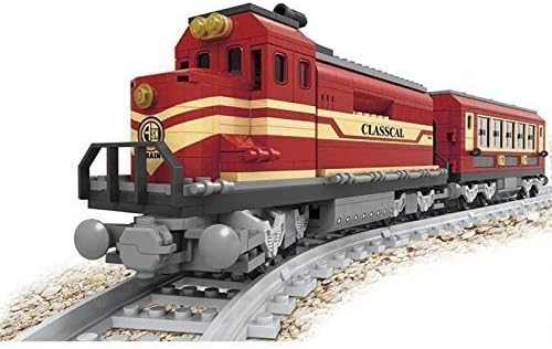 Inspiration Bricks Toys Train Set Diesel Locomotive Carriage City Railway Station Creator 8 Tracks B5902