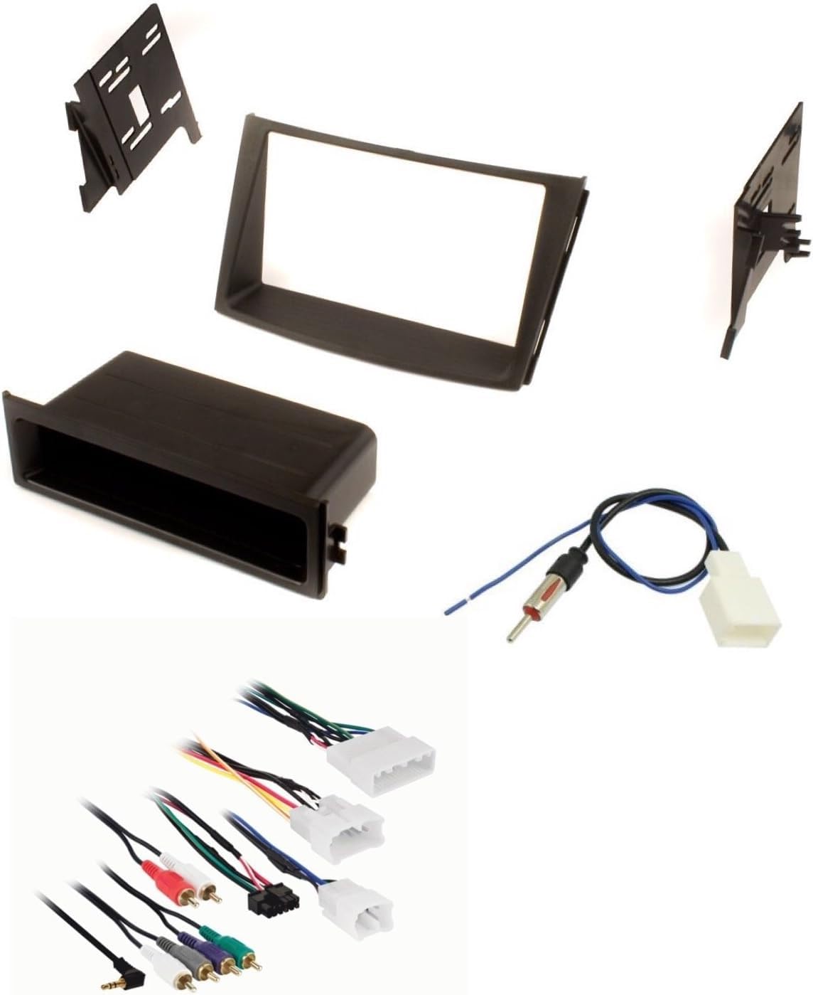 ASC Car Stereo Install Dash Kit, Wire Harness, and Antenna Adapter for Installing an Aftermarket Radio for Some 2012 2013 2014 Subaru Legacy and Outback - Vehicles with Factory Amp and No Factory Nav