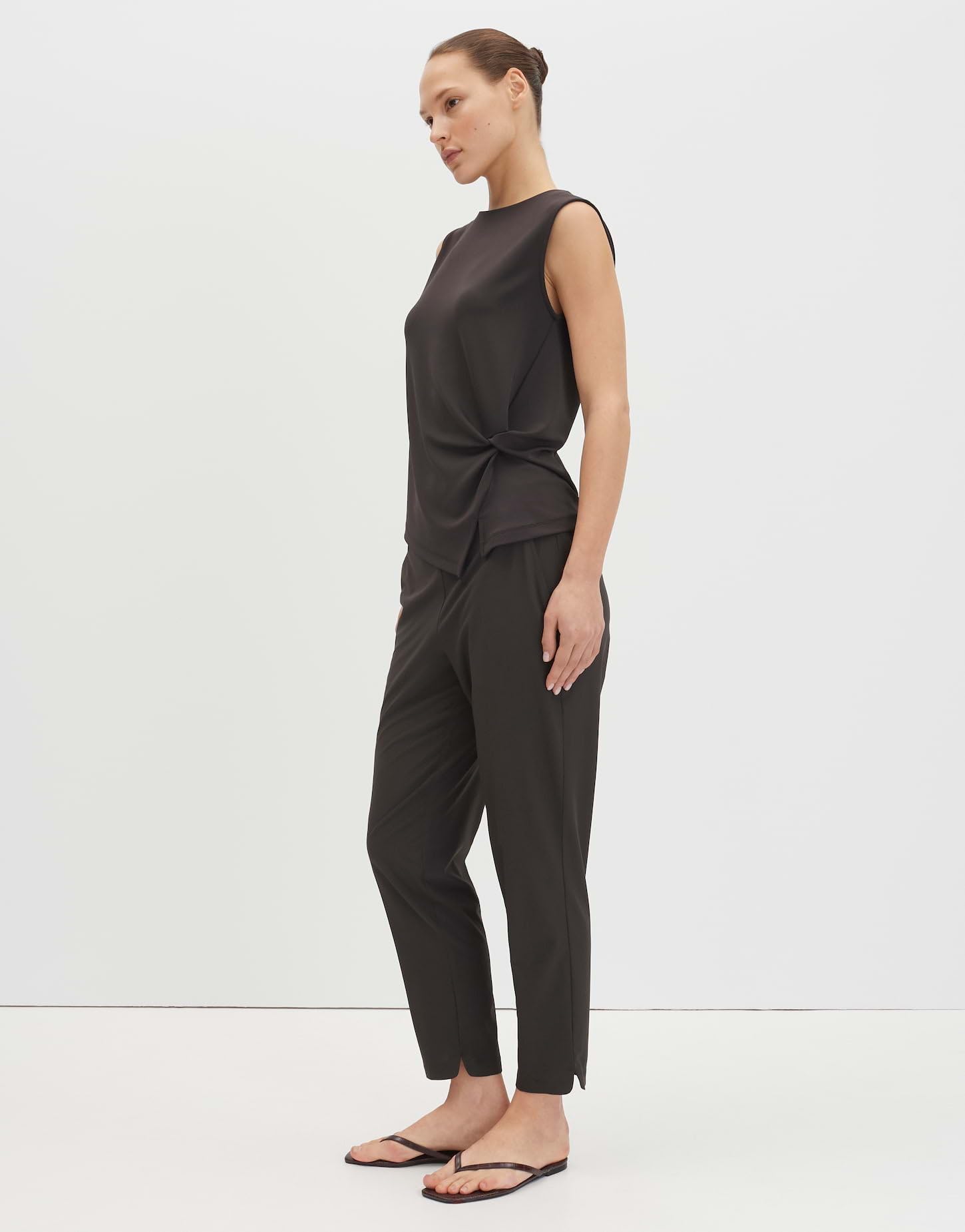 someday Damen Top | Jerseytop mit Knotendetail Slim Fit