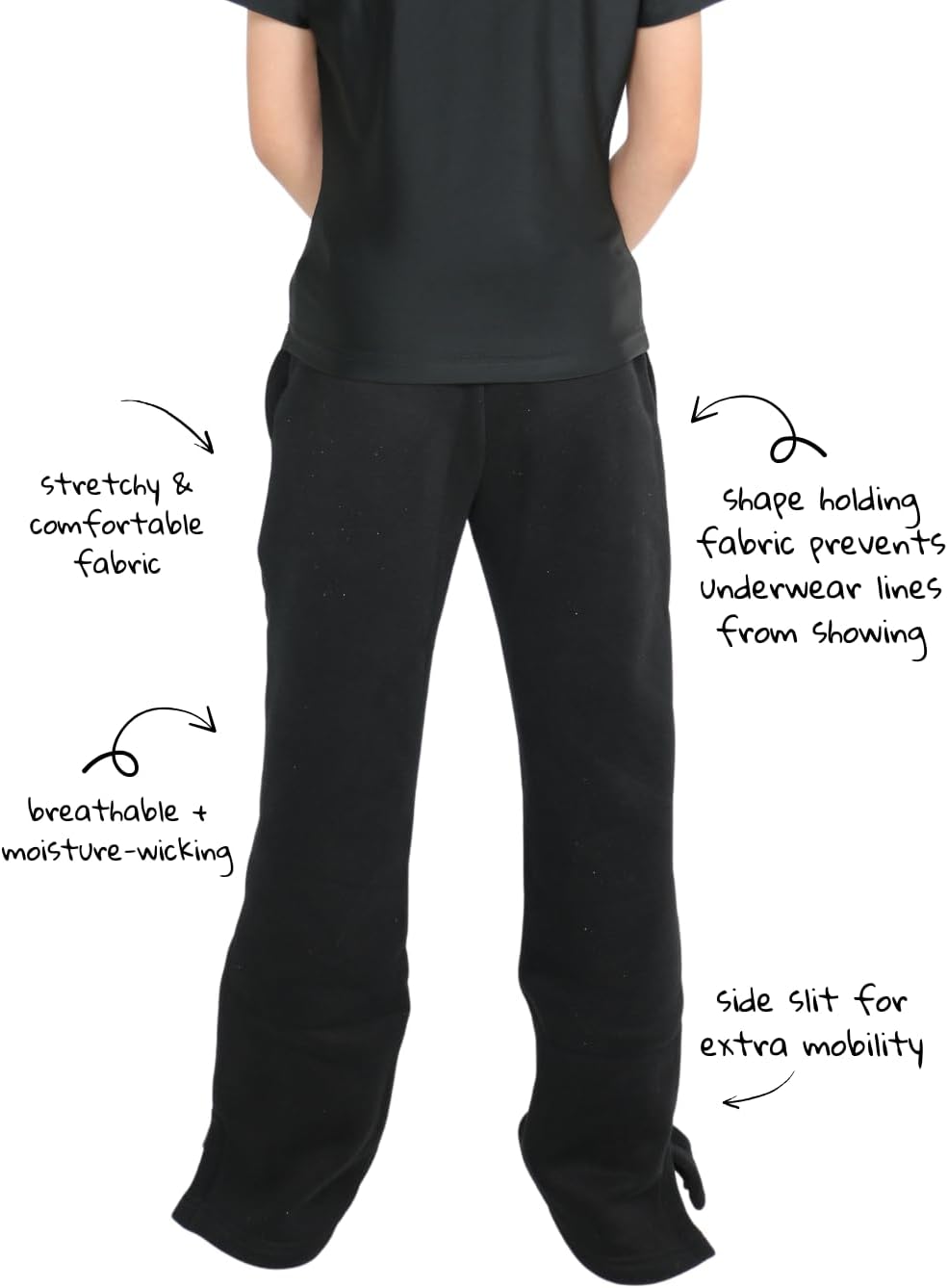 Dance Pants for Kids Training Gear for Contemporary, Jazz, Hip Hop, Tap, Ballroom Unisex for Girls & Boys, All Styles