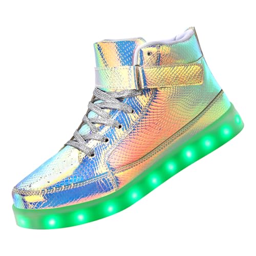 Image of Light Up Shoes Men Women LED Shoes USB Charging Adult High Top LED Sneakers Glow in The Dark Footwear for Dancing Party Festivals Festivals