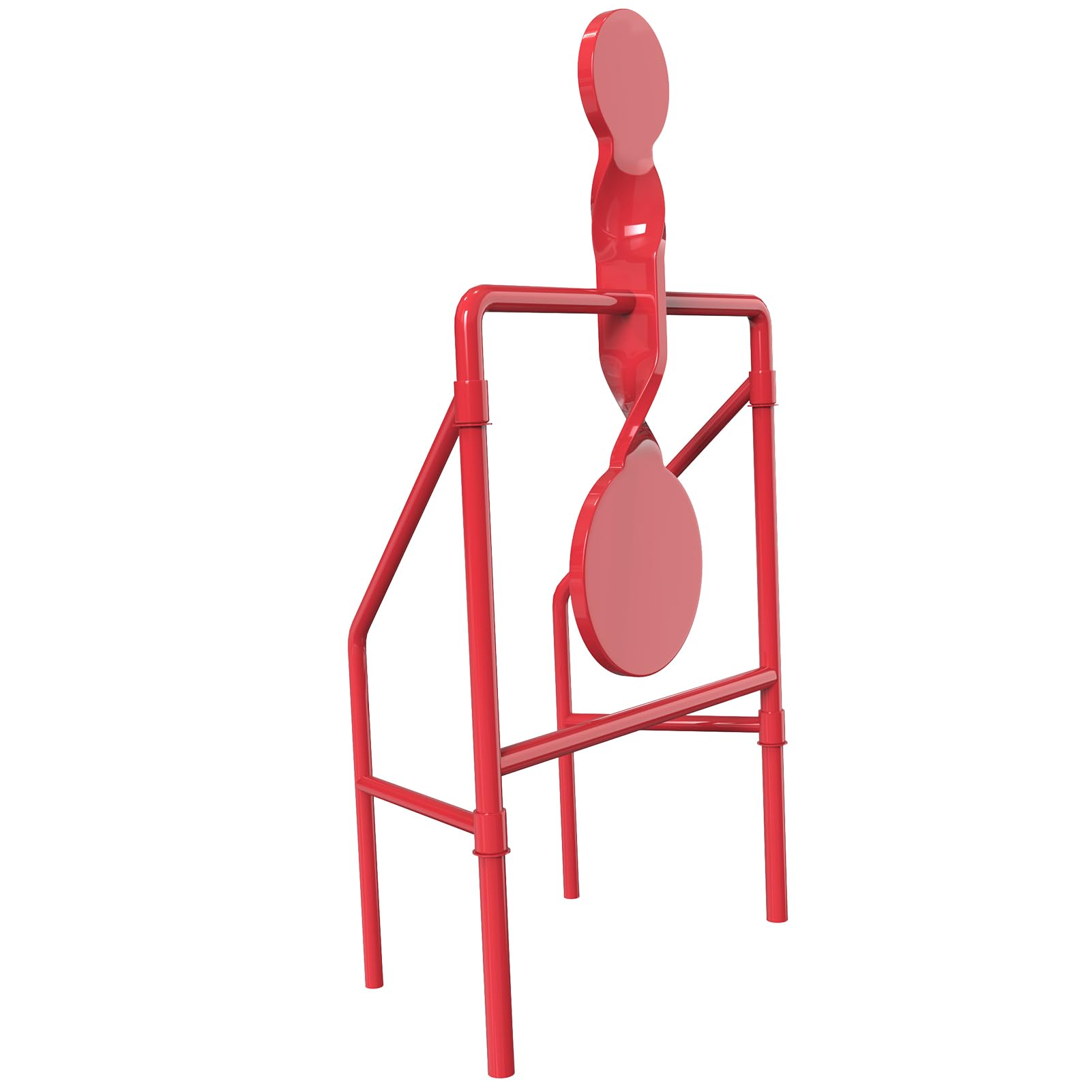 Double Blast High Caliber Spinner Shooting Target Alloy Spinner Target with High Visibility Target Spots for Maintenance-Free Rifle Handgun Shooting Practise with a 50 Pack Bulleye Stickers