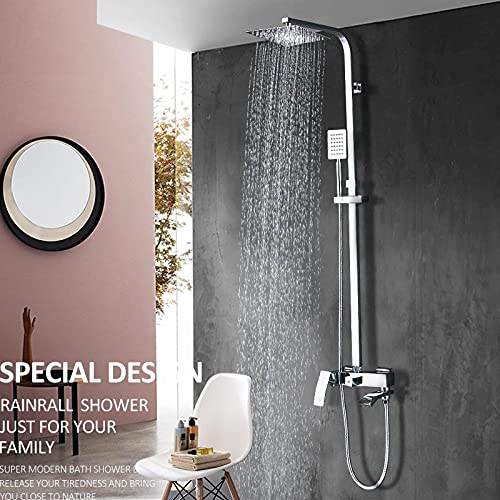 Ensemble de robinets de douche de salle de bain complet avec mitigeur monocommande