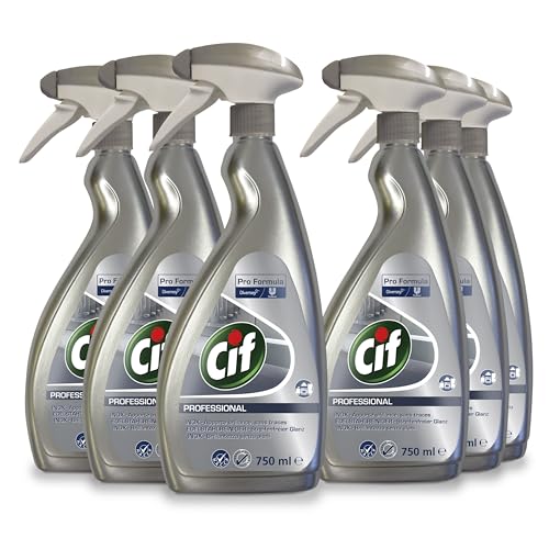 Cif acciaio inossidabile Professionale - Set 6 Pezzi 750Ml, 4500 millilitro, 6