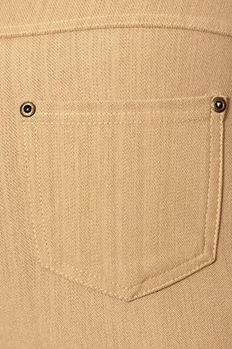 Image of Leggings Depot Women's Cotton Blend Stretch Pull-on Jeggings Casual Pants with Pockets (Available in Plus Size)