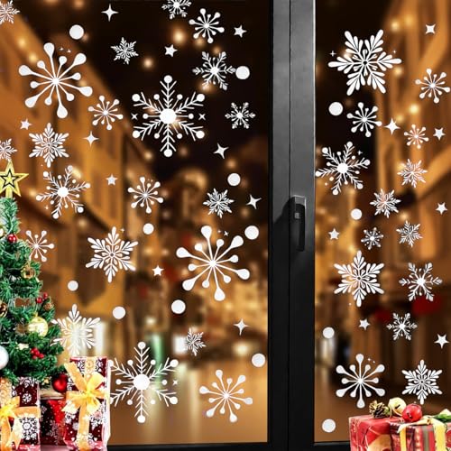 Catálogo para Comprar On-line Decoración de ventanas los mejores 10. 43 219 Piezas Decoración de La Ventana de Navidad, Calcomanías para Ventana Reutilizables, Pegatinas para Ventana de Navidad, Decoración Navideña, Suministros para Fiestas