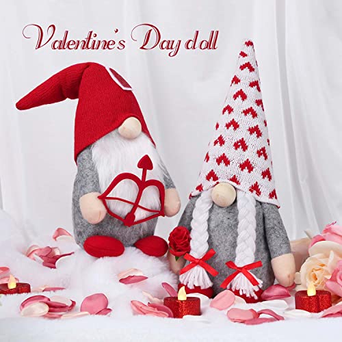Hatisan VG100 2Pcs Valentine Gnomes Plush, Valentines Day Decorations Valentines Decor thumb #4