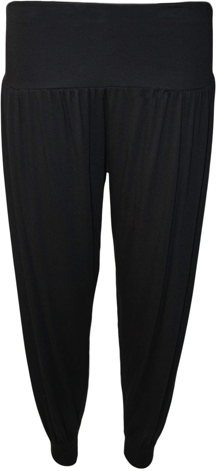 WearAll Ladies Harem Pants Womens Leggings Hareem Trousers - Black - 12-14