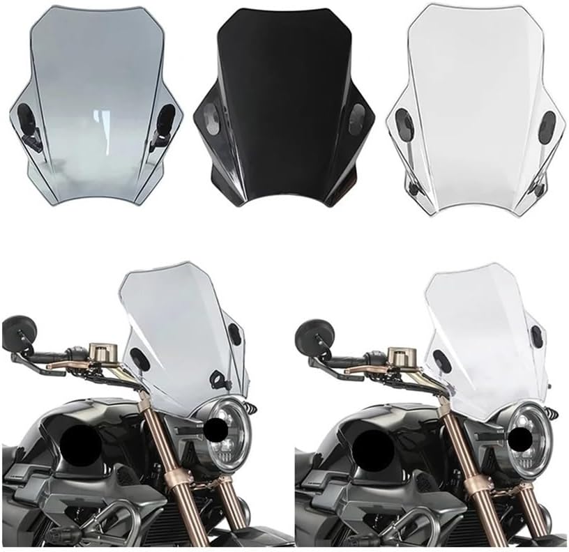 Motorcycle Windshield Motorcycle Windshield Glass Cover Screen Deflector for ZONTES G1-125 G1125 2021-2022