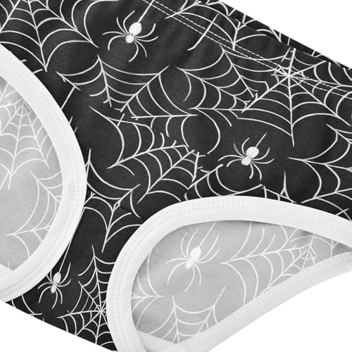 Animal Toddler Underwear Floral 2t Cotton Girl Panties Cute White Spiders Webs Black Kids Briefs Undies4