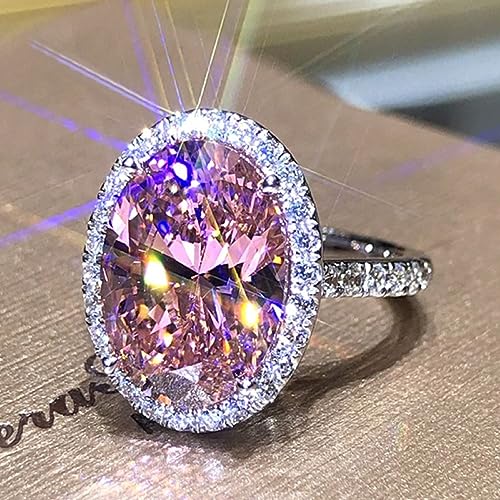 925 Silver Fashion Pink Diamond Ladies Cubic Zircon Oxide Ring - Wedding and Statement Jewelry for Women4
