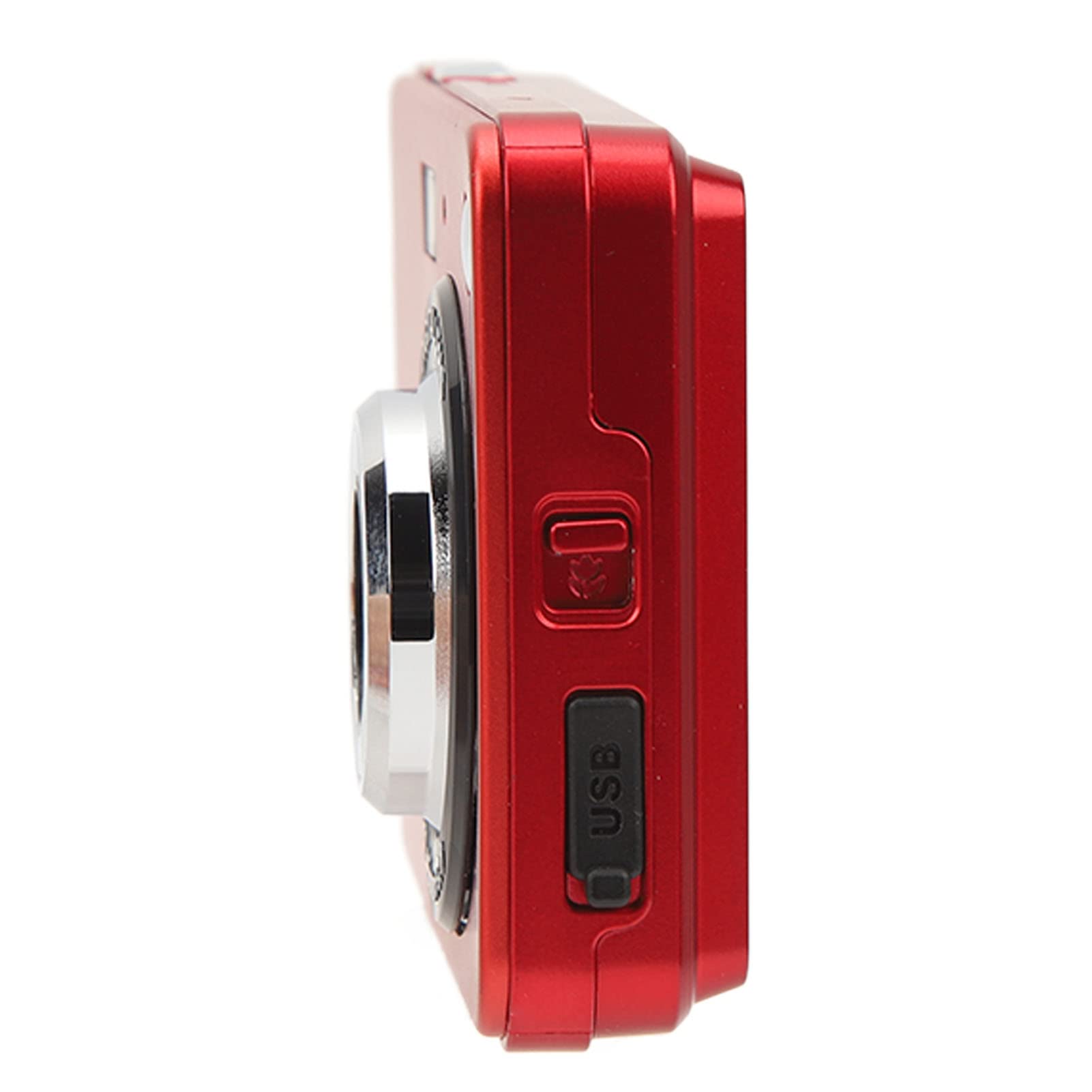 Fotocamera Digitale, Videocamera 4K 48MP, Fotocamera con Zoom 8X Antivibrazione con Schermo LCD da 2,7 Pollici, Registratore Videocamera per Vlogging per Raveling, C3 48, Rosso