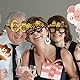Topfunyy Papierbrillen-Dekorationen zum 60. Geburtstag für Männer und Frauen, 8er-Pack schwarz-goldene „Happy 60th Birthday“-Papierbrillen, Foto-Requisiten für Partyzubehör zum 60. Geburtstag