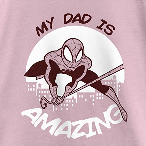 Marvel Little, Big Classic My Dad is Amazing Girls Short Sleeve Tee Shirt2