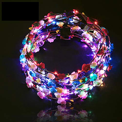 Joyibay 16pcs LED guirlande de fleurs 10-LED allumer la couronne de fleurs de fleur pour le parti
