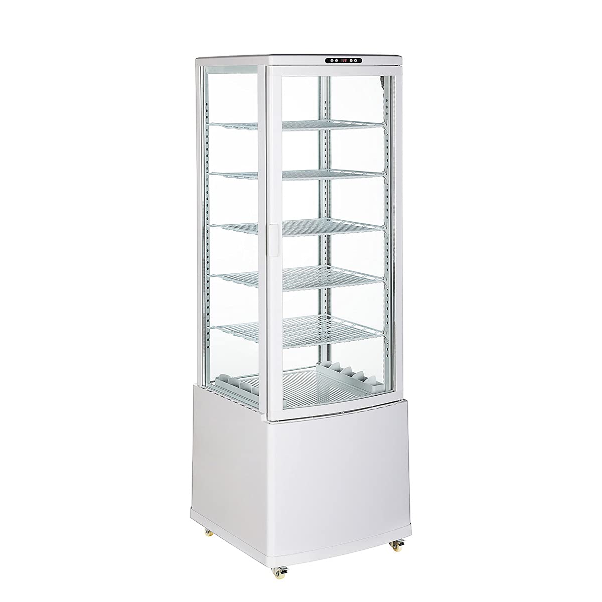 Amazon.co.jp: Hijiru 大型4面ガラス冷蔵ショーケース 215L/ホワイト