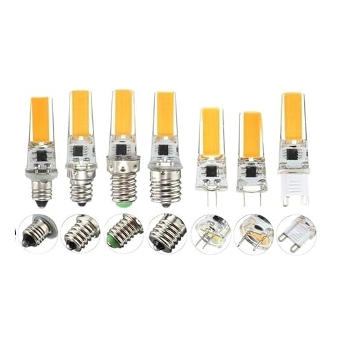 YSJX Lighting, Pack of 10, LED COB Lamp G4/G9/E14/E17/GY6.35 AC220V 5W Dimming Bulb Light Source Household Bulbs(Warm White,G4)