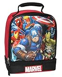 Bioworld Marvel Universe Comics Avengers Captain America Dual Compartment Insulated Lunch Box