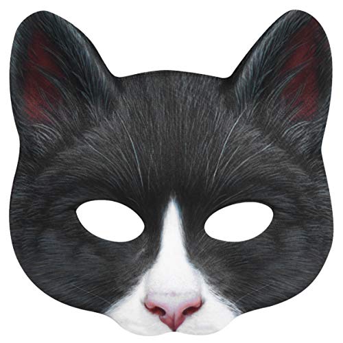 Luxshiny 1 Máscara De Gato Para Halloween De Animal Para Cosplay Material Eva Negro Accesorio De Decoración Para Fiestas.
