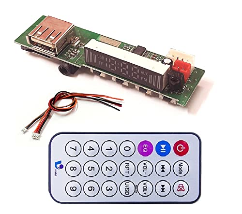 ERH India Bluetooth fm USB aux Card mp3 Stereo Audio Player with Connecting Wires and Remote (B09PK766FF) Amazon Price History, Amazon Price Tracker