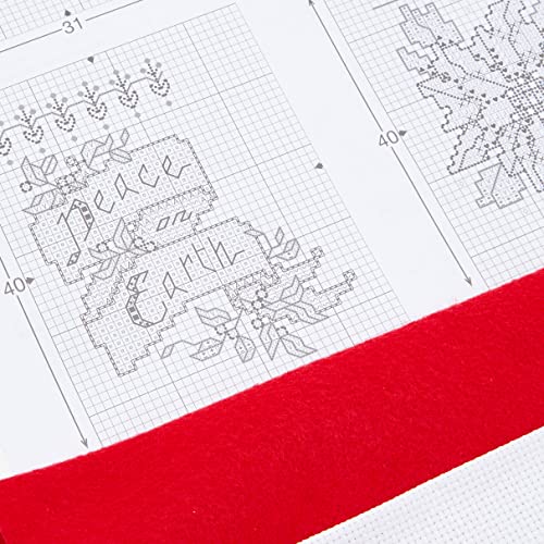 Image of Bucilla Counted Cross Stitch Ornament Kit, 84293 Tiny Stocking, White