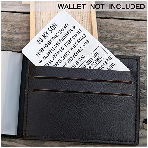 Inspirational Engraved Wallet Inserts to My Son from Mom, Gifts for Son with Motivational Quote, Wallet Insert Cards for Graduation Birthday Gift Ideas - Image 6