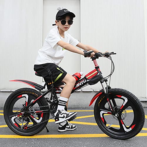 Gymqian Kinderfahrrad 20' Kinder Outdoor Fahrrad,Für 9-14 Jahre Alte Jungen Und Mädchen Einstellbare Kinder Mountainbike Rot, Blau, Rosa Fahrrad,Rot – Bild 3