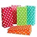 Sacchetto Regalo in Carta a Pois Sacchetti di Carta per Feste Multicolori Sacchetti di Caramelle Sacchetti di Carta Kraft per Feste Usato per Regali Compleanni di Bambini Matrimoni Feste 60 Pezzi