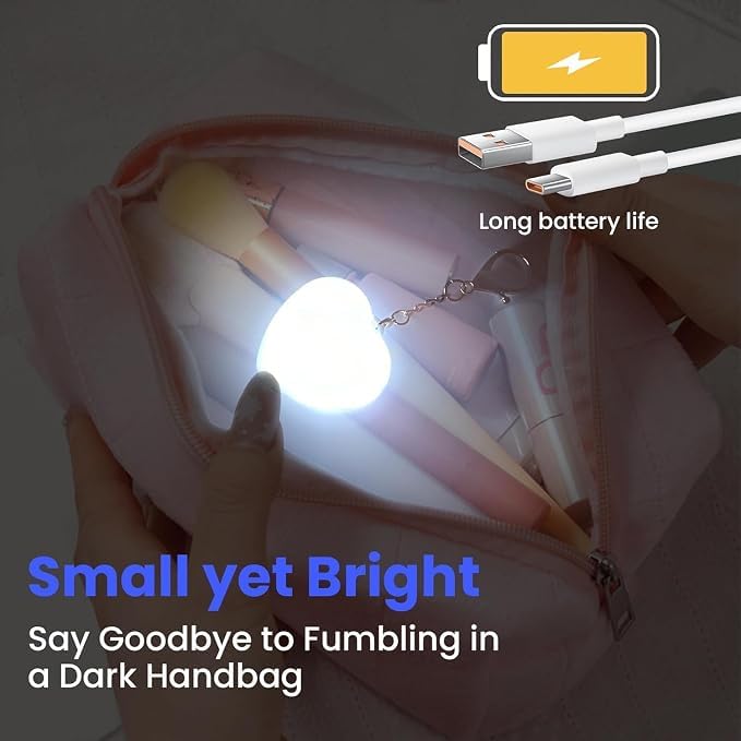 Image of Purse Light Purse Heart Light Keychain Glow Keychain (Purse Light Keychain)