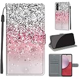 TOMYOU Cover per Samsung Galaxy A14 4G / 5G, argento e rosa