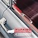 Warning GPS Tracking System Equipped Car Sticker 4x2 Inches Anti-Theft Protect Vehicle Windows Safety Warning Decals Waterproof Door Cling 8 Pack Red