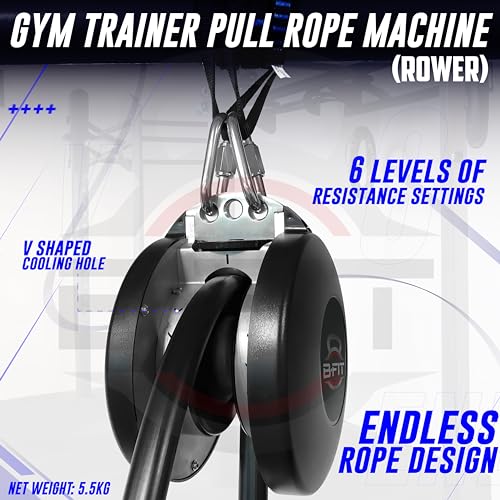 Image of B Fit Pull Rope Fitness Rope Training Endless Trainer Training Endless Rower Machine Gym Equipment Exercise.