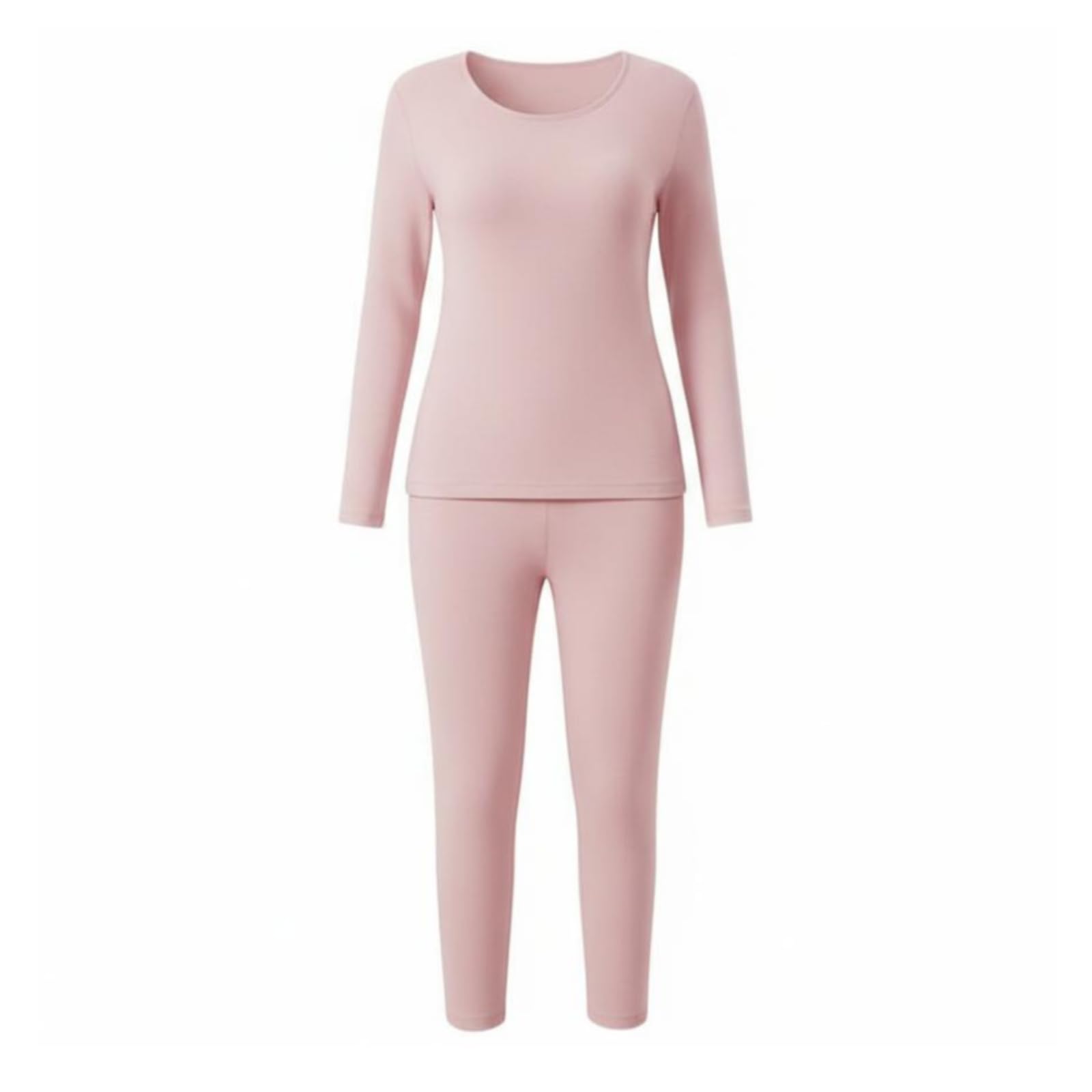 SNAPPSY Thermal Underwear, Fleece Lined, Women's Base Level, Long Sleeve, Winter Pink L-picture-50