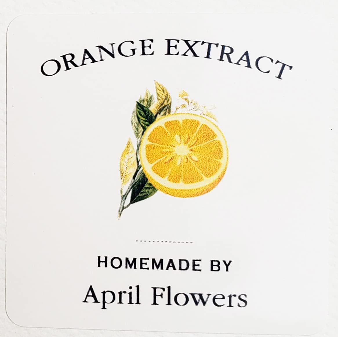 Extract Labels - 2" Square or 2" Round - Sets of 18 Labels (2" X 2" Square, Almond)
