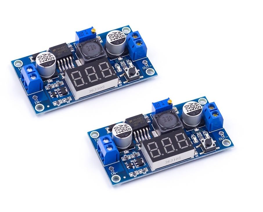 SFURTI_ LM2596S DC-DC Buck Converter Module, LED Display Voltmeter, Step Down Power Supply, 56mm x 35mm - Pack of 2 Modules-image-44