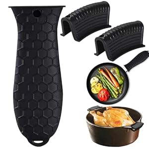 Poignées en Silicone Isolantes pour Casseroles, Pinces de Cuisine Antidérapantes Qaestuan