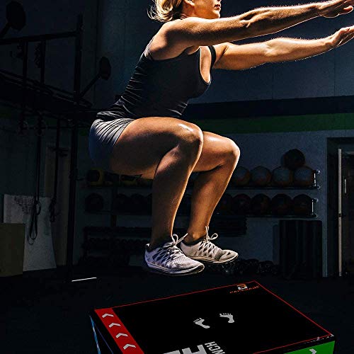 papababe 3 in 1 20'' x 24'' x 30” Foam Plyometric Box Jumping Exercise