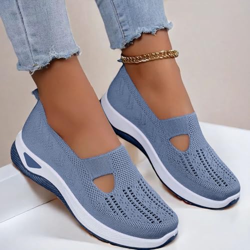 Orthopedic Shoes for Women Mesh Walking Shoes Breathable Non-Slip Slip On Loafers Lightweight Memory Foam Flat Sneakers2