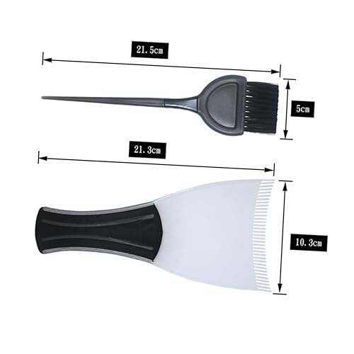 1 Set 3PCS Hair Dyeing Tool Professional Hair Coloring Bowl Kit for Salon Home Use Includes Dyeing Brush and Board Easy to Clean Black Color for