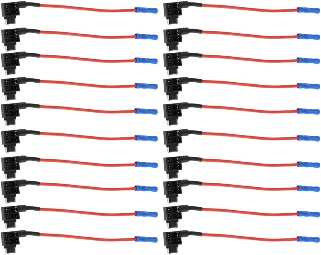 40pcs Car Add-A-Circuit Mini Blade Fuse Micro Tap Holder Adapter