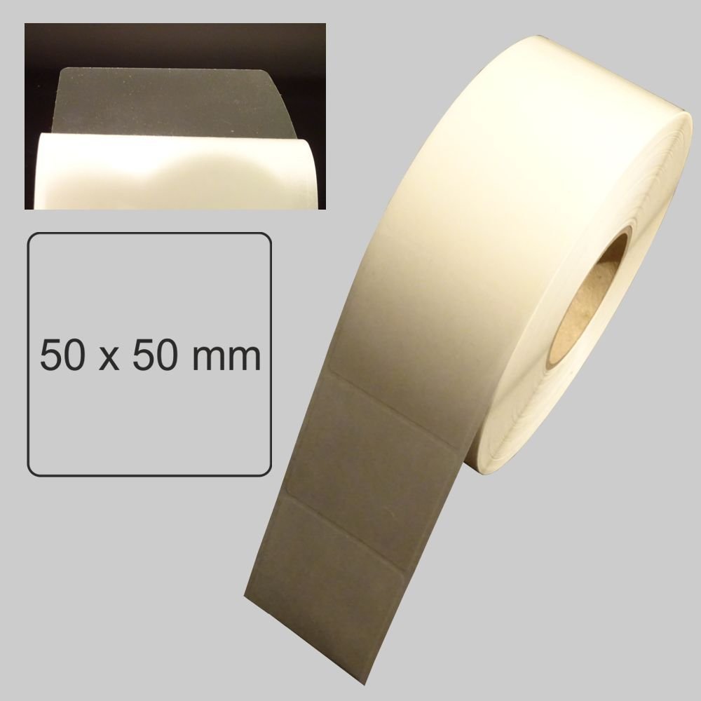 Chiusura etichette su rotolo – trasparente – 50 x 50 mm – 4000 pezzi